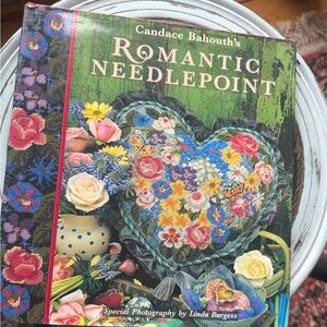 Romantic Needlepoint by Candace Bahouth - Colorful Home Accent Needlepoint Book